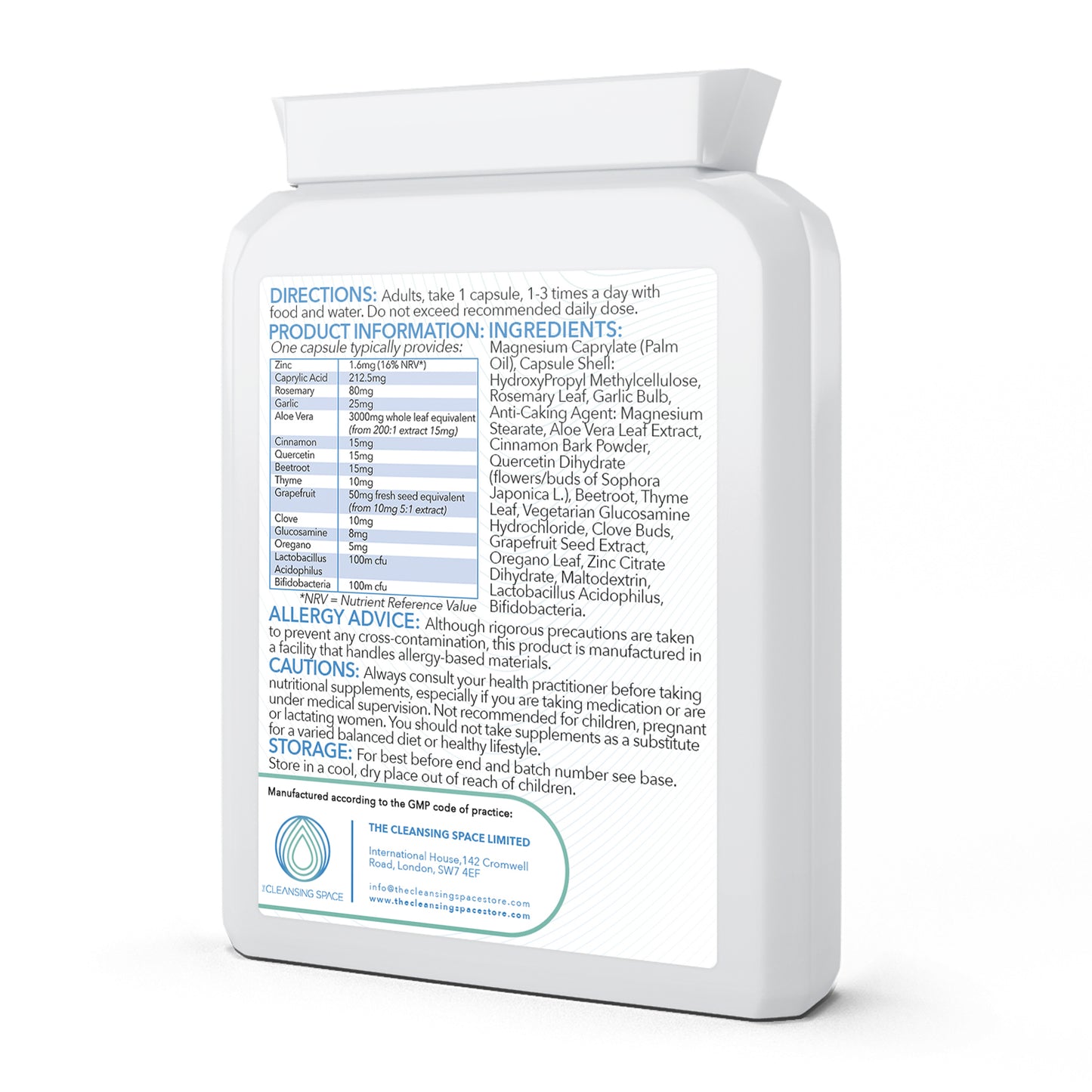 The Cleansing Space | Candida Support for Women | 60 Capsules