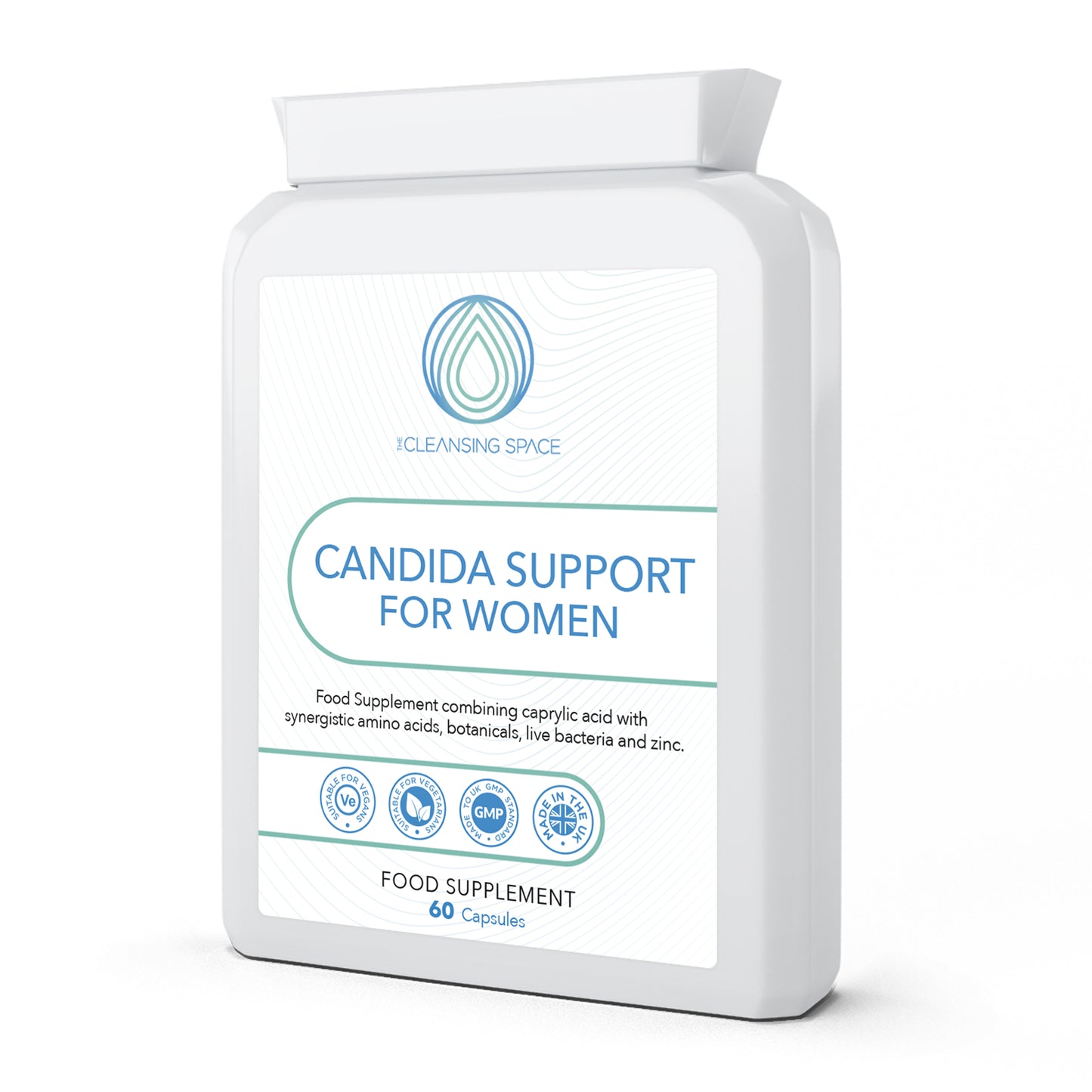 The Cleansing Space | Candida Support for Women | 60 Capsules