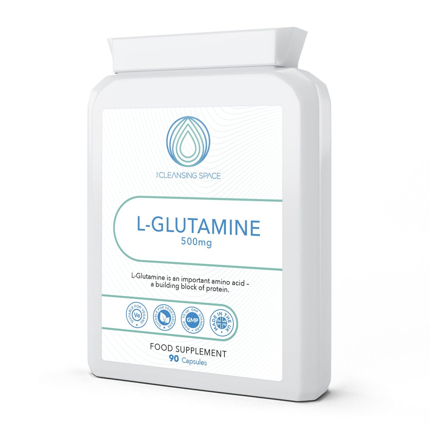 The Cleansing Space | L-Glutamine 500mg | 90 Capsules